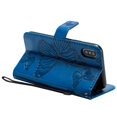 thumbnail image 5 of iPhone XR Wallet Case, Dteck Embossed Butterfly Magnetic Flip PU Leather Folio Stand Case Cover Built-in Card Slots & Money Pocket, with wrist Strap, For Apple iPhone XR, Blue, 5 of 8