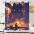 thumbnail image 2 of How to Train Y×our Dra×gon Curtains 63 Inch Length, Thermal Insulation Blackout Curtains Privacy Curtains for Bedroom/Living Room 2PC, 2 of 5