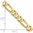 thumbnail image 5 of 14K Yellow Gold Jbsp's 5.25mm Flat Figaro Chain (24 X 5.25) Made In South Africa 1235-24, 5 of 5