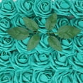 thumbnail image 3 of Wrapables® Artificial Rose Flower, Real Touch Flowers for DIY Wedding Bouquets and Centerpieces, Teal, 3 of 4