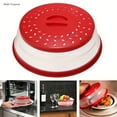 thumbnail image 5 of Silicone Folding Collapsible Microwave Cover Splatter Screen Red, 5 of 6