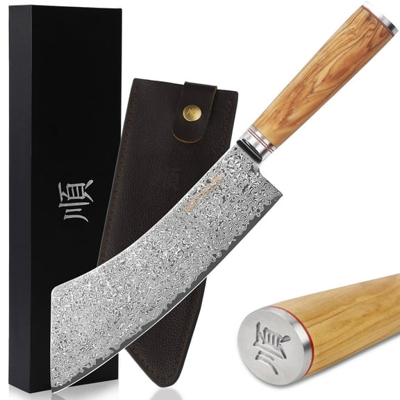 YOUSUNLONG Cleaver Hybrid Knife 9 Inch - Butcher's Knife Slicer Meat,Barbecue,Minced Meat