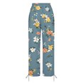 thumbnail image 5 of kaondbfi Womens Pants Wide Leg High Waisted Adjustable Trousers with Pockets Casual Lightweight Summer Casual Pants for Women, 5 of 9