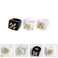 thumbnail image 3 of 3Pcs Simple Resin Finger Ring Creative Fashion Ring Girl Finger Decoration, 3 of 8