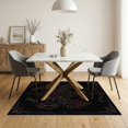 thumbnail image 3 of ODIKA 5'x7' Washable Area Rug Black Gold Floral and Celestial Motif Victorian Inspired Ornate Design for Dining Room, Under Table, Home Office, Non-Slip Chair-Friendly, 3 of 7