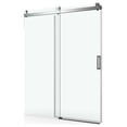 thumbnail image 2 of Frameless 56"-60"W x 76"H Sliding Shower Door, 3/8" Tempered Glass, Matte Black, New, 2 of 8