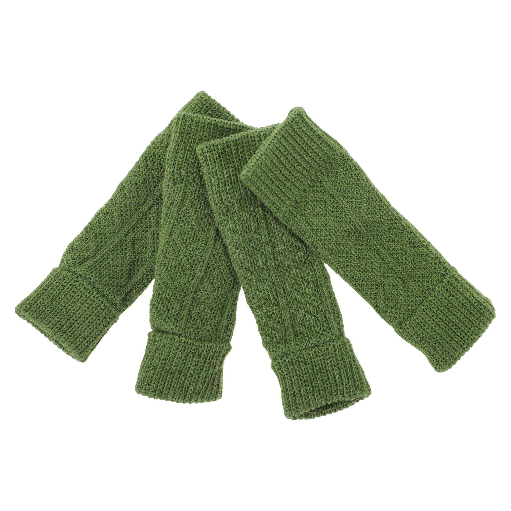 Unique Bargains Pack of 4 Dog Soft Knitted Socks Joint Protection Avocado Green XXL