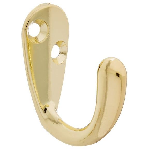 National Hardware Clothes Hook Brass - Zinc Die-Cast - Brass Finish
