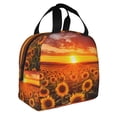 thumbnail image 2 of Honeii Sunset Golden Sunflower Field Print Lunch Bag Women, Lunch Box Lunch Bag for Women Adult Men, Small Leakproof Cute Lunch Tote Large Capacity Reusable, 2 of 8