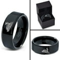 thumbnail image 4 of Tungsten Train Trains Transportation Cargo Rail Band Ring 8mm Men Women Comfort Fit Black Beveled Edge Polished, 4 of 4