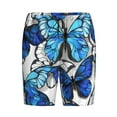 thumbnail image 3 of Picia Blue and White Butterflies Pajama Shorts for Men, Men's Pajama Bottoms, Sleepwear,Short Pajama Pants-X-Large, 3 of 9