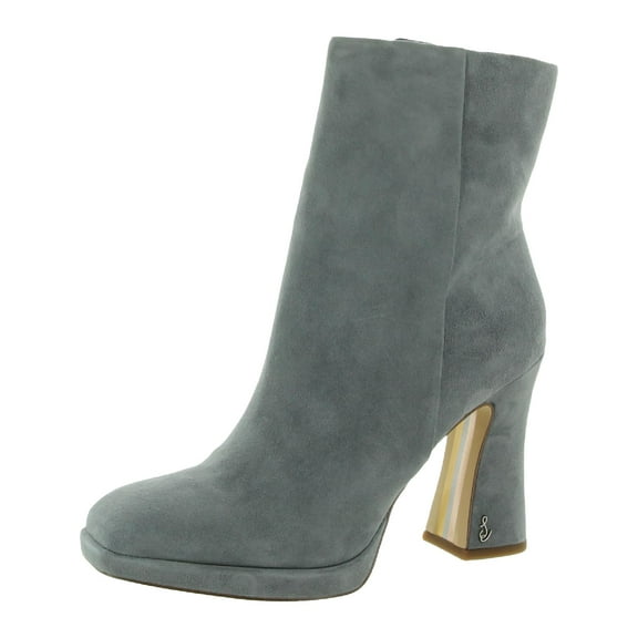Sam Edelman Womens Jaye Suede Ankle Booties Gray 8 Medium (B,M)
