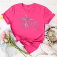 thumbnail image 2 of CAIXIA Easter Day Shirt Women Women T Shirts Short Sleeve Bunny Carrots Graphic Tee Crew Neck Easter Bunny Short Sleeve Shirts Tops for Women, 2 of 6