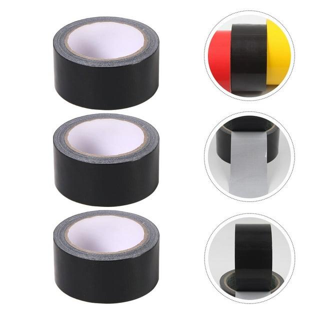 KAJNBN 3Pack of Packing Sealing Tape Plastic Black for Repairing and Surface Protection
