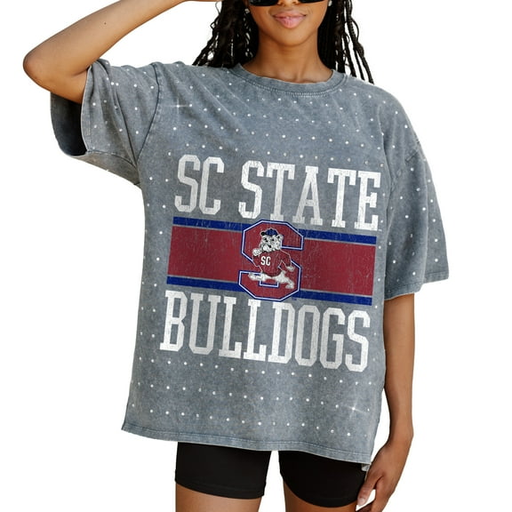 Women's Gameday Couture Gray South Carolina State Bulldogs On the Ball Oversized T-Shirt