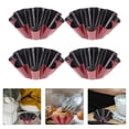 thumbnail image 3 of ColoMX 4pcs Huevo redondo Moldes de tarta de acero al carbono Moldes para hornear reutilizables (rojo negro), 3 of 7