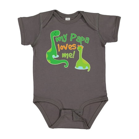 

Inktastic My Papa Loves Me Dinosaur Gift Baby Boy Bodysuit