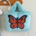 thumbnail image 4 of Bolso Damas Mariposa Felpa Bolso Casual Mensajero Azul, 4 of 8