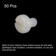 thumbnail image 3 of Unique Bargains Nylon Machine Screws, M6x10mm Slotted Pan Head Fasteners Bolts, White 50Pack, 3 of 4