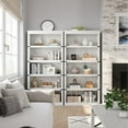 thumbnail image 4 of IDEALHOUSE 5 Tier Bookcase, Farmhouse Book Shelf with Storage, Tall Book Case Wooden 5 Shelf Bookcase for Home Office, Living Room, Bed Room (White, 67.4" H x 31.5" W x 12.8" D), 4 of 7