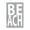 Beach Grey Typography, variant on Stupell Industries Tropical Beach Word on Grey Black Floating Frame Canvas Art, 17 x 25, by Jamie MacDowell