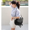 thumbnail image 6 of Backpack Mini Backpack PU Leather Ladies Rucksack Shoulder Bag Purses Backpack (Black), 6 of 6