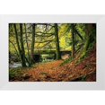 thumbnail image 1 of Murdock, Ramona 32x23 White Modern Wood Framed Museum Art Print Titled - Black Forest River Bridge, 1 of 4