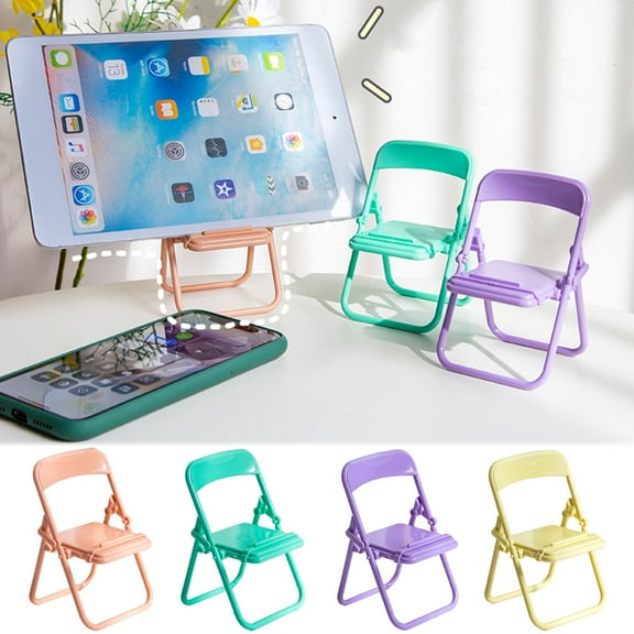 Walbest Mini Chair Shape Mobile Phone Stand Holder, Universal Portable Cute Chair Desktop Cell Phone Lazy Bracket for Watching TV/Live