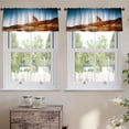 thumbnail image 2 of LALILO Kitchen Curtain Valance Man Bicycle Desert Terrain Rod Pocket Window Curtain 52"x 18" Set of 2, 2 of 5