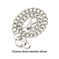 thumbnail image 3 of Transemion Waist Belt Chain Portable Fashionable Replacement Solid Color Anti-rust Decorative Performing Chains Ornament Accessories Short Silver 39CM, 3 of 9