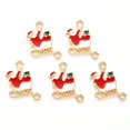 thumbnail image 1 of Colgantes de esmalte de aleación para manualidades, accesorios de pulsera, calcetín navideño, guante, cascabel, manzana, 10 unidades, 1 of 4