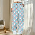 thumbnail image 4 of Puyaiuu Women's Christmas Plush Pajama Pants with Pockets Adjustable lacing, Soft Fleece Lounge Pants Holiday Print Gift, 4 of 5