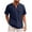 Navy, variant on Mens V-Neck T Shirts Casual Fashion Longline Shirt Tee for Men Khaki 12(XXXL)