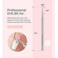 thumbnail image 3 of MelodySusie Small Round Tapered Cuticle Clean Nail Drill Bit 3/32'', Professional Safety Under Nail Cleaner Carbide Nail Bit for Cuticle Dead Skin Under Nail Clean, Nail Art Supply(Silver, Coarse), 3 of 3
