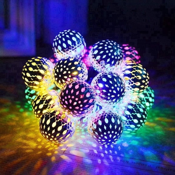 MIKISS Outdoor 21.3 ft Solar Waterproof 30 LED Fairy String Lights