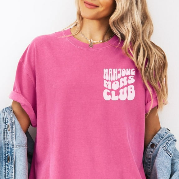 Mahjong Moms Club Shirt, Retro Mah Jongg T-Shirt For Women, Funny Mahj Gift For Mom, Game Night Group Tee Unisex S-5XL Hot Trending Shirt, Vintage Birthday Gift