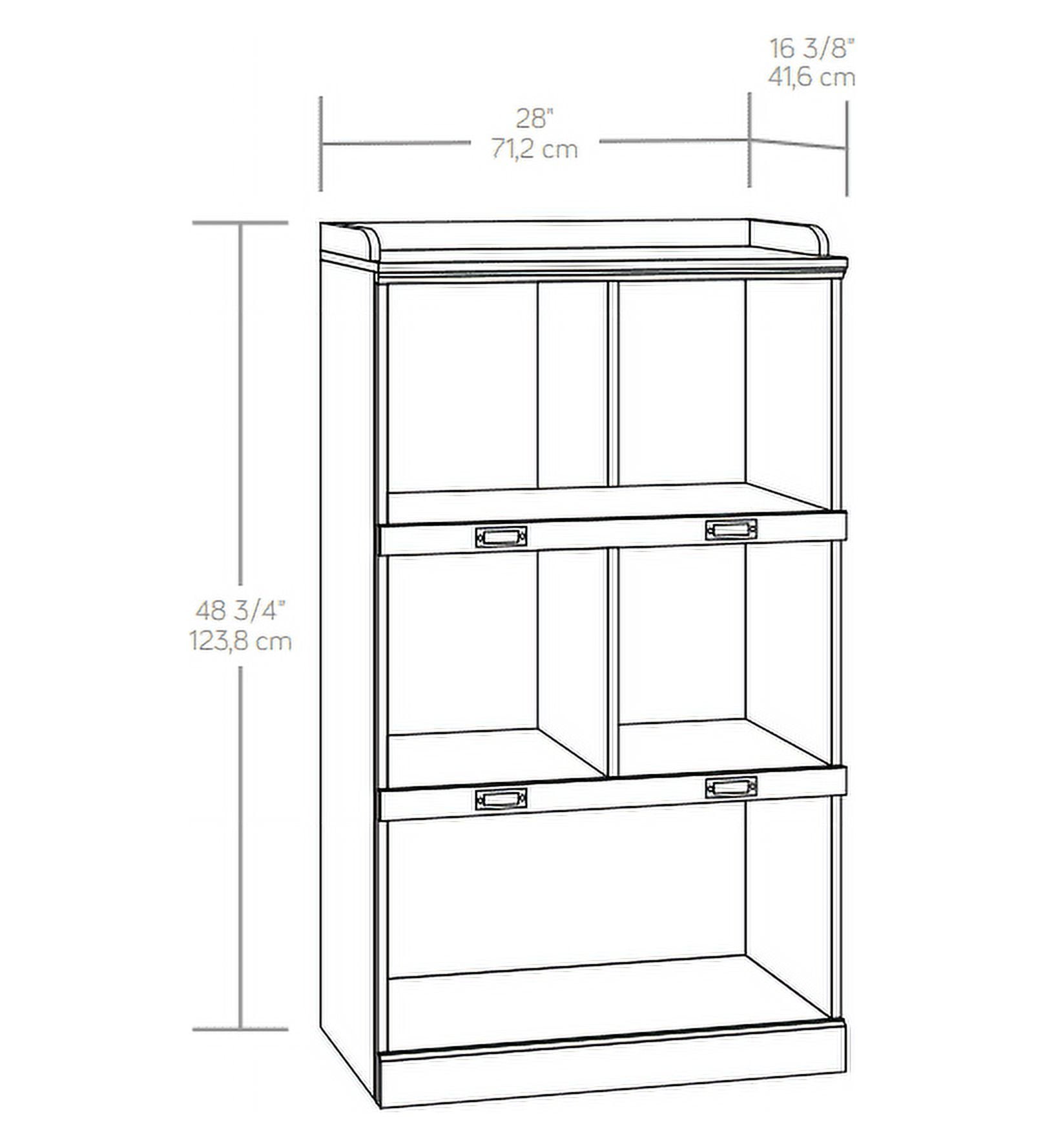 Better Homes & Gardens Modern Farmhouse 5-Cube Organizer Bookcase with Name Plates, Rustic Gray Finish