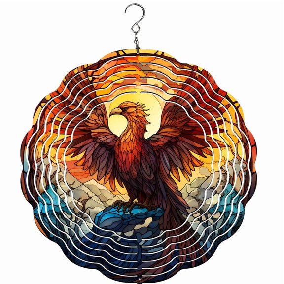 Phoenix Wind Spinner , Garden Décor, Yard Décor, Porch Décor