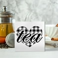 thumbnail image 5 of Zomyto 7x7 Inches Tea Decor Wooden Box Sign, Tea Bar Tea Station Pantry Table Decor, Tea Lover Gifts, Tea Heart, 5 of 5