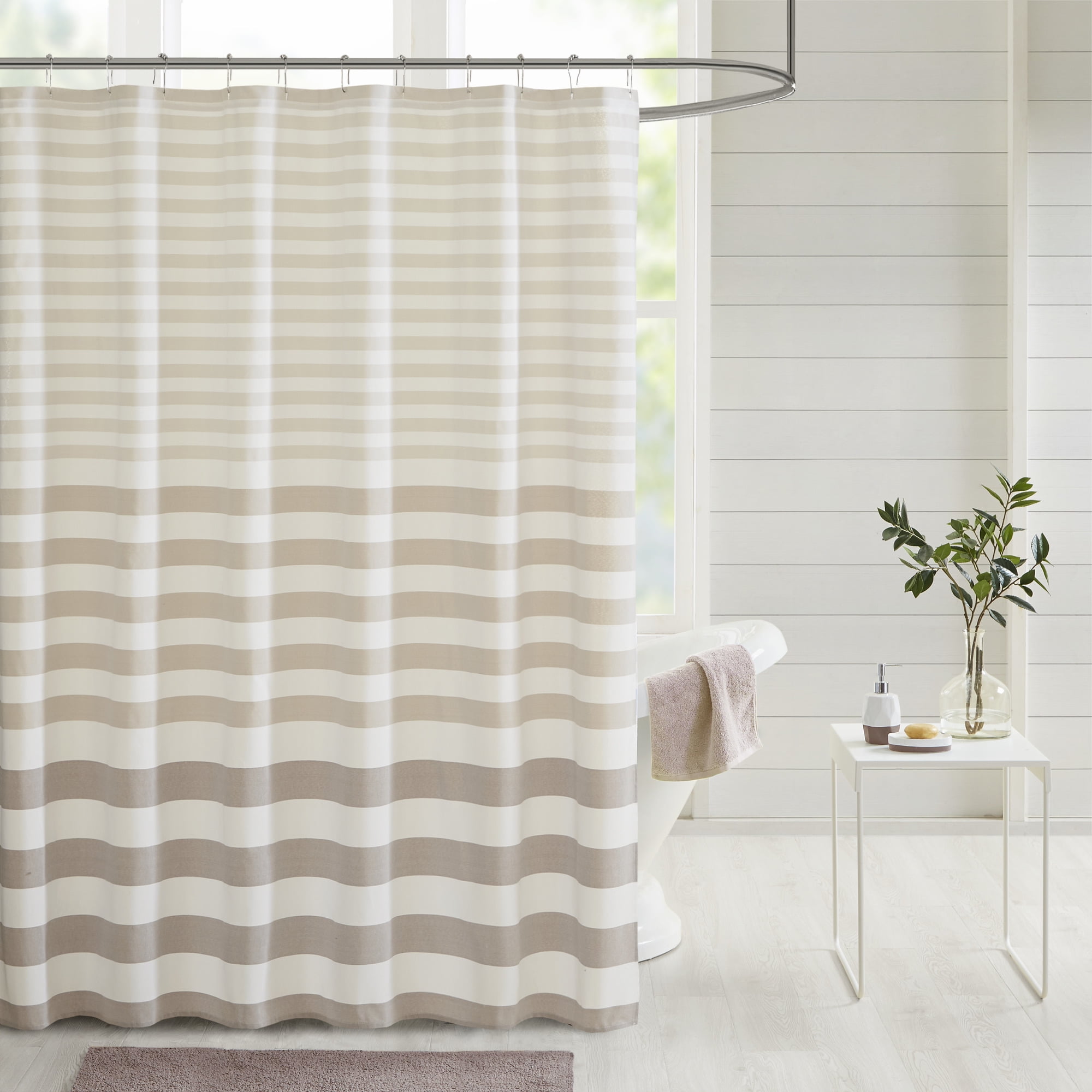 Home Essence Colette Stripe Blended, Dkny Highline 72 Inch X 96 Stripe Shower Curtain In Taupe