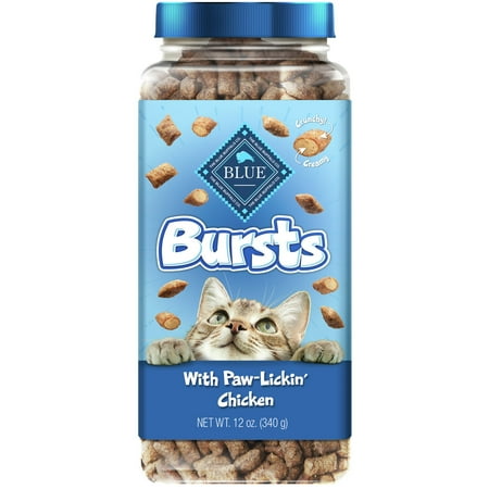 UPC: 0840243137053 | Blue Buffalo Bursts Chicken Flavor Crunchy Treats for Cats  Whole Grain  12 oz. Tub