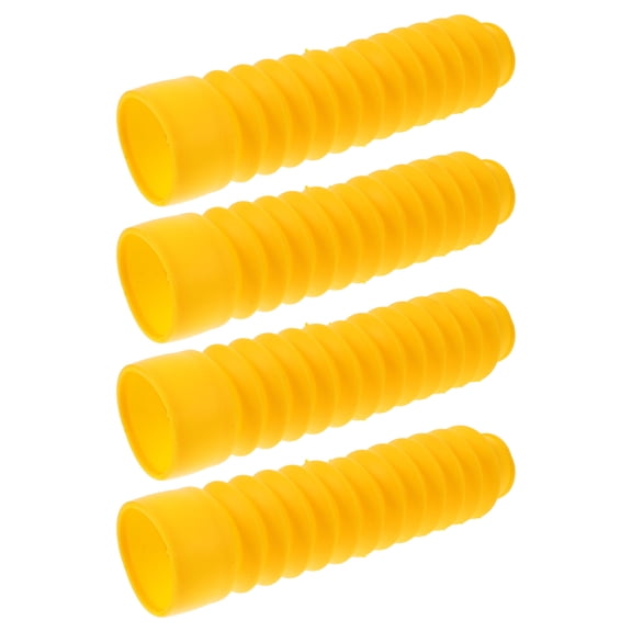 NICEXMAS 2Pairs Motorcycle Rubber Front Fork Dust Cover Shock Absorber Protector Sleeve Yellow