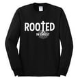 thumbnail image 2 of Wild Bobby Rooted in Christ Inspirational/Christian Men Long Sleeve Shirt, Black, X-Large, 2 of 5