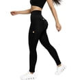 thumbnail image 2 of Levmjia Women's High Waisted Cargo Leggings with Pockets Butt Lifting Skinny Denim Leggings Stretchy Yoga Pants Workout Tights, 2 of 9
