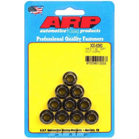 ARP 300-8360 8 mm x 1.00 in. Nut Kit, 12 Point - Pack of 10