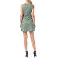 thumbnail image 3 of INSPIRE CHIC Floral Tank Dress for Women's Sleeveless Boat Neck A-Line Summer Mini Sundress S Dusty Green, 3 of 6