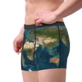 thumbnail image 2 of Honeii World Map Print Mens Boxer Briefs Breathable,Boxer Brief for Men, Moisture-Wicking Underwear-Large, 2 of 5