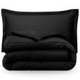 thumbnail image 2 of Bare Home Ultra-Soft Premium 1800 Series Goose Down Solid Print Alternative Comforter Set - Hypoallergenic - All Season - Plush Fiberfill (Full, Black), 2 of 6