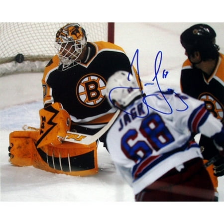 Jaromir Jagr Hand-Signed Rangers Record Breaking Goal 8 x 10 Photograph
