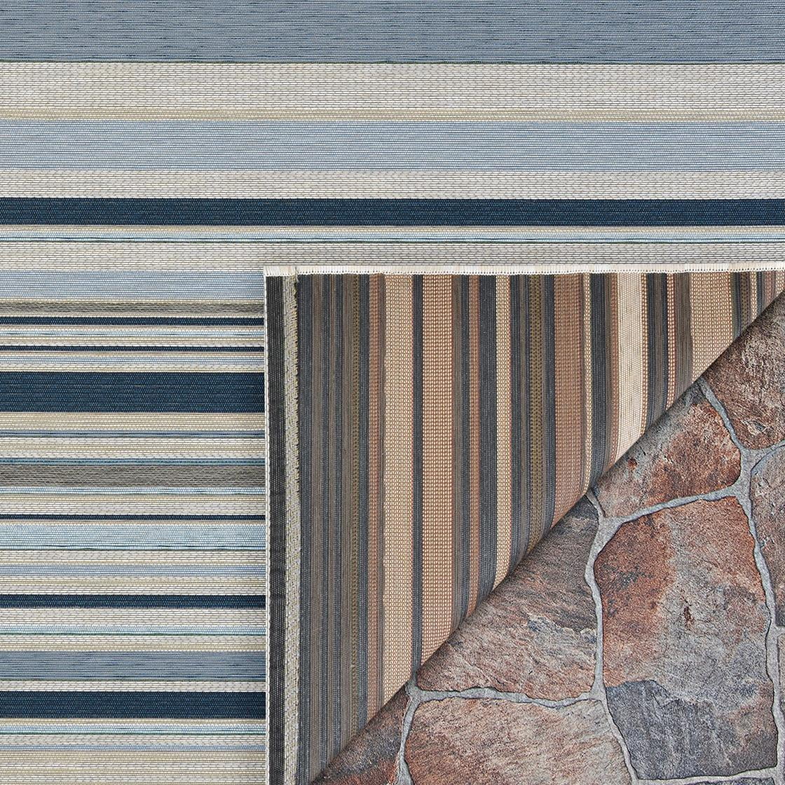 Couristan Dolce Striped 9'8" x 13'6" Nautical Outdoor Rug